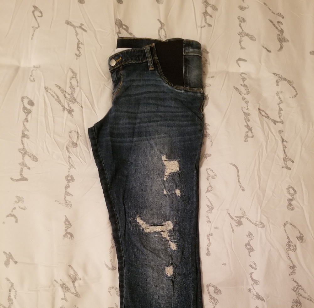 Distressed Maternity Jeans